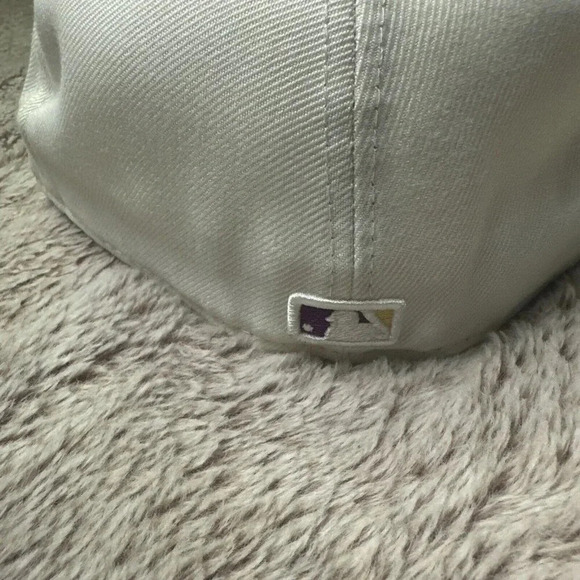 New York Yankee Hat White 7 3/4 59 Fifty New Era Genuine Merchandise Big Words - Picture 5 of 16